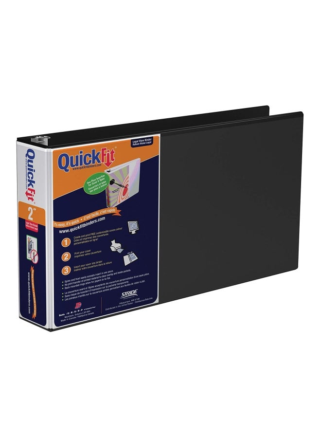 QuickFit - Round Ring View Binder Black - Image 1