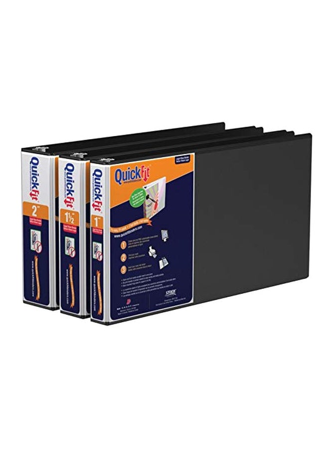 QuickFit - Round Ring View Binder Black - Image 1