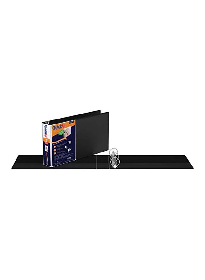QuickFit - Round Ring View Binder Black - Image 1