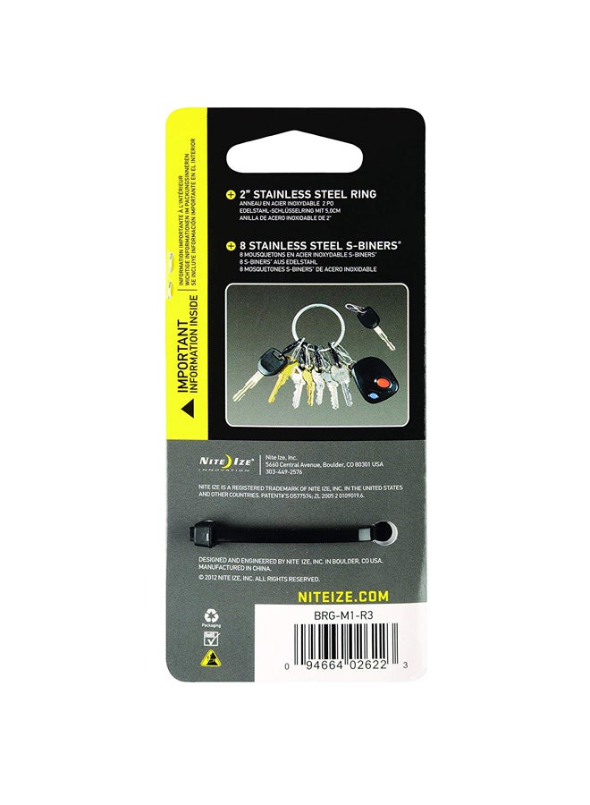 NITE IZE 8-Key BigRing Key Chain Holder Silver/Black - Image 2