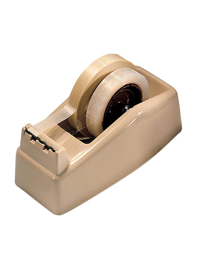 Scotch  Heavy Duty Double Tape Roll Dispenser Beige/Brown