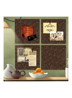 The Board Dudes 4- Piece Dark Cork Tiles Set Brown  - Image 3