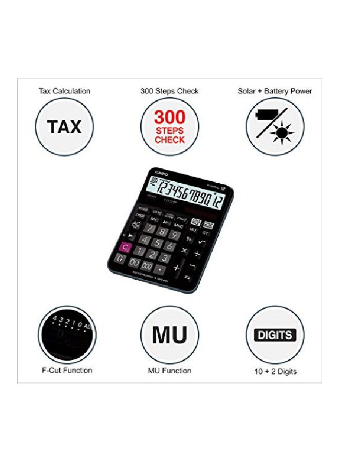 CASIO - DJ-120D Business Calculator Black/Grey/White - Image 1