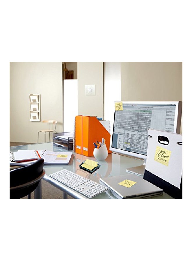 3M Pop-up Sticky Note Dispenser Yellow/Black/Clear - Image 2