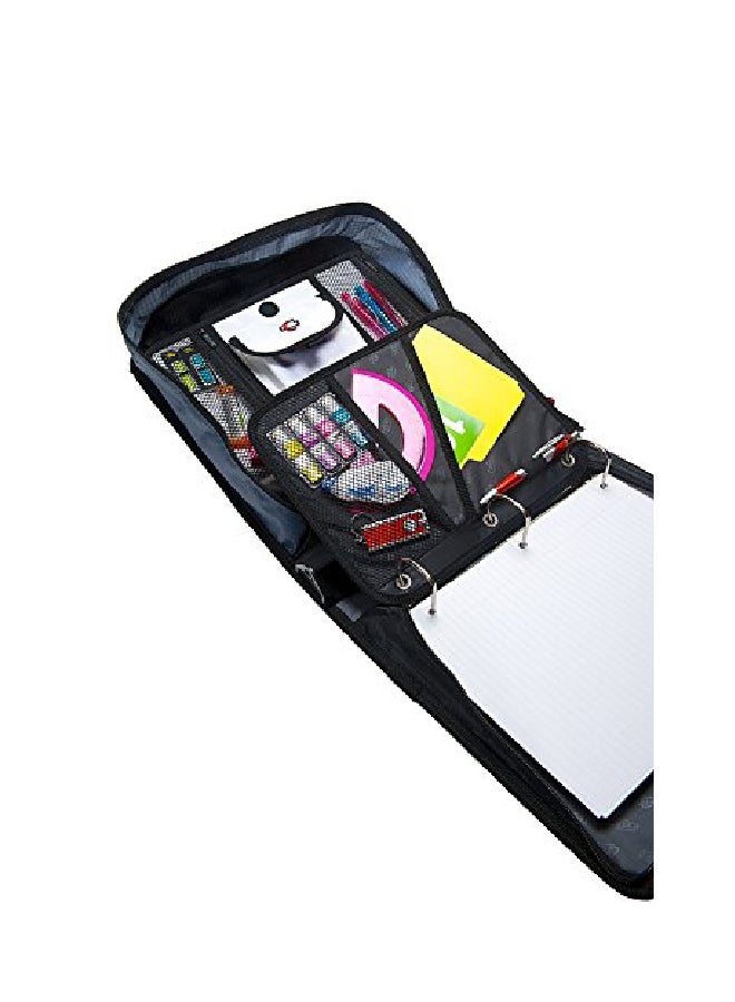 Case it 2-In-1 Zipper D-Ring Dual Binder Grey/Black  - Image 2