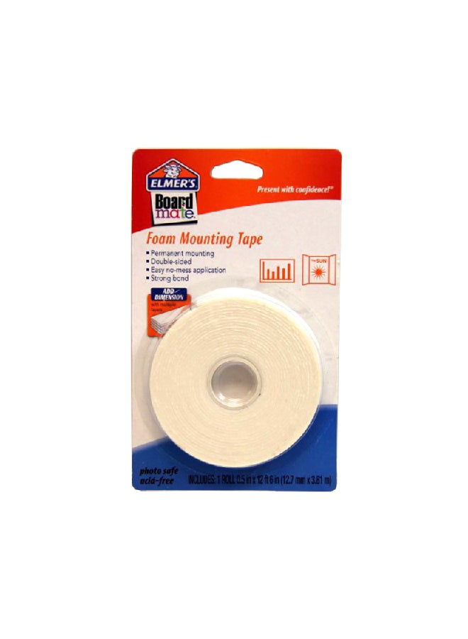 ELMER'S Board Mate Foam Mounting Tape White/Blue/Orange