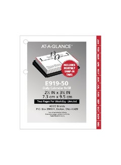 2019 Daily Desk Pocket Size Calendar Refill White/Red