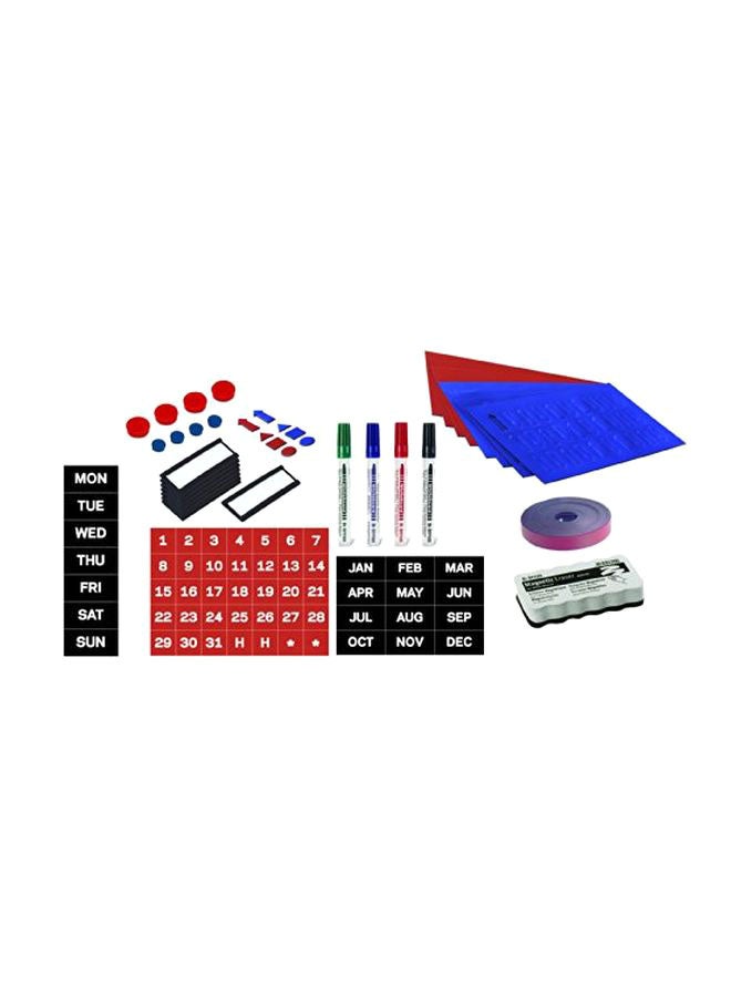27-Piece Basic Magnetic Kit Set Red/Black/White