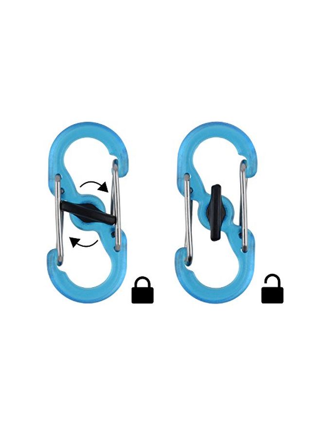 NITE IZE Stainless Steel Keyring With Locker 5 S-Biner Micro Lock Red/Blue/Silver - Image 3
