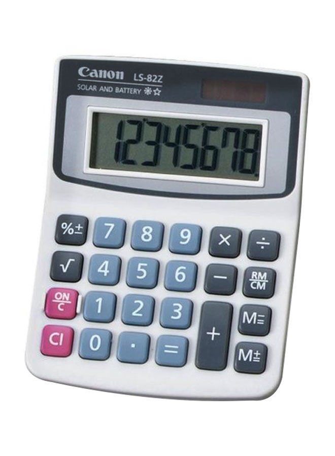 كانون آلة حاسبة محمولة باليد طراز LS-82Z أبيض/أسود