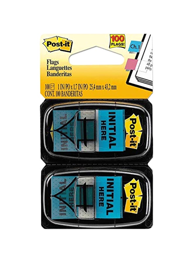 100-Piece Arrow Message Initial Here Flag Blue