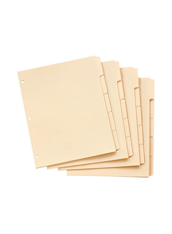 100-Piece 5-Tab Divider Set Beige - v1552752168/N22093715A_3