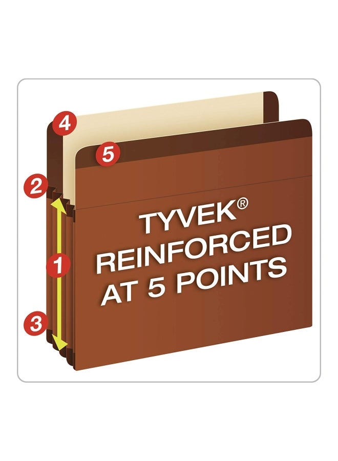 Pendaflex 10-Piece Expanding File Pockets Brown/White - Image 2