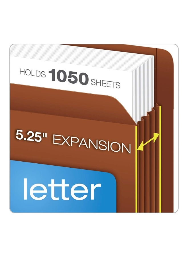 بندافليكس جيوب متينة بعلامات تبويب ملف طرفية عدد 10 قطع بني - Image 3