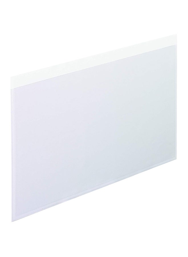 Pendaflex 100-Piece Self-Adhesive Pockets Clear/White 