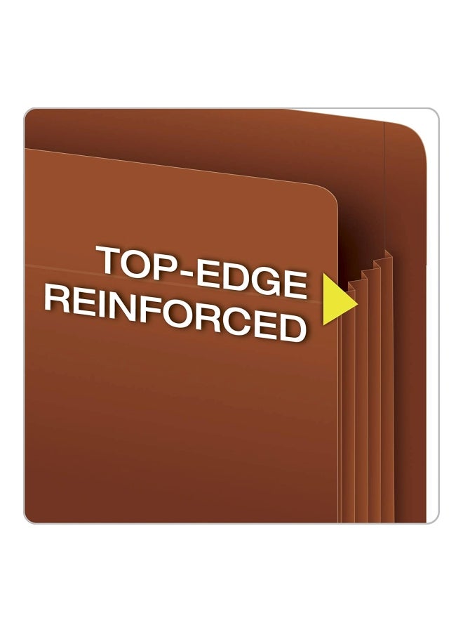 بندافليكس جيوب متينة بعلامات تبويب ملف طرفية عدد 10 قطع بني - Image 4