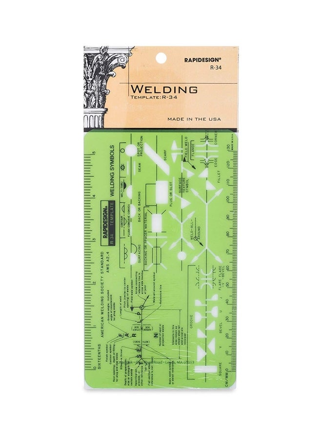 Welding Pocket-Size Template Green