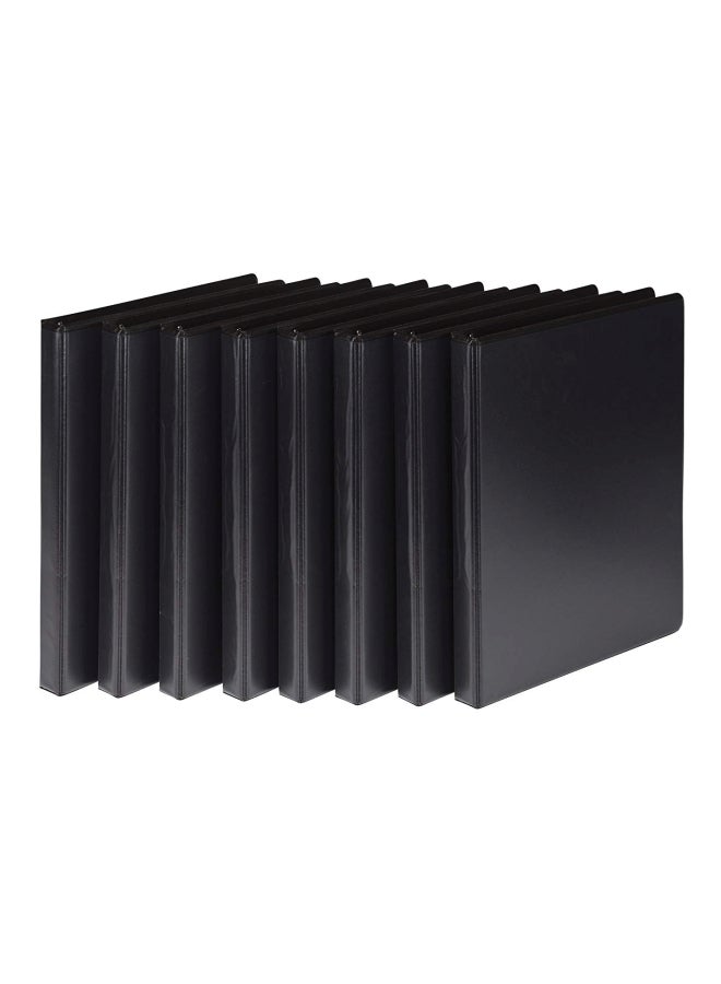 Samsill 8-Piece 3-Ring View Binder Set Black  - Image 2