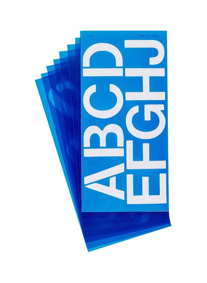 LetterCraft Lettering Stencil Blue/White