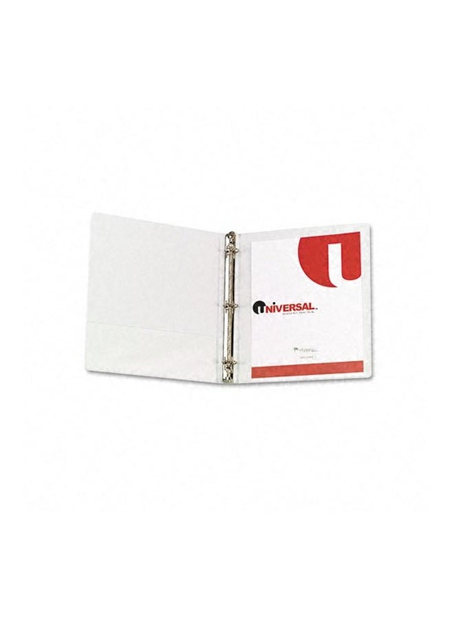 UNIVERSAL 12-Piece Round Ring View Binder White  - Image 2