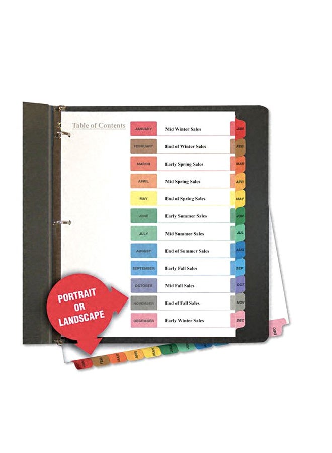 UNIVERSAL Table Of Contents Dividers Clear 
