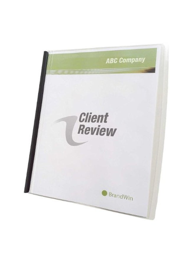 Wilson Jones 10-Piece Slide And Bind Report Cover Clear 