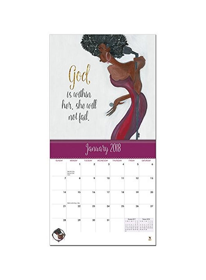 Black Cards Daughters Of The King 2018 Wall Calendar - Image 3