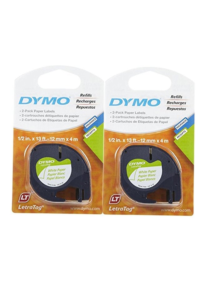 Dymo 2-Pack Labelling Tape White/Black