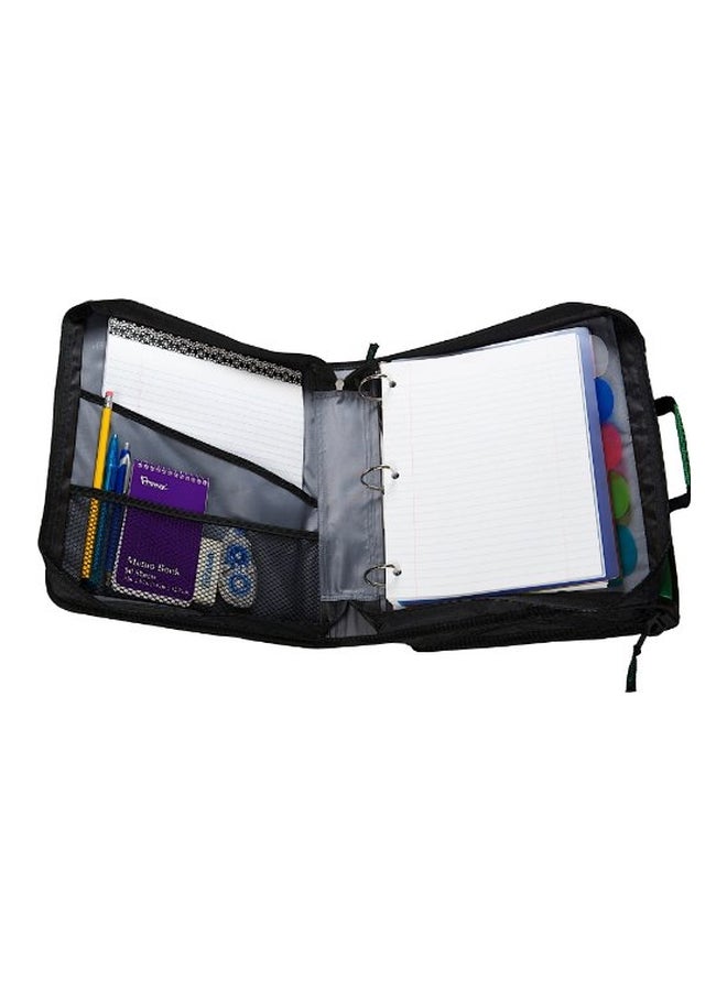 Case it 2-In-1 D-Ring Zipper Binder Purple/Black/Grey  - Image 2