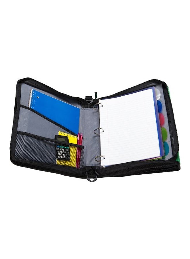 Case it 2-In-1 D-Ring Zipper Binder Purple/Black/Grey  - Image 3