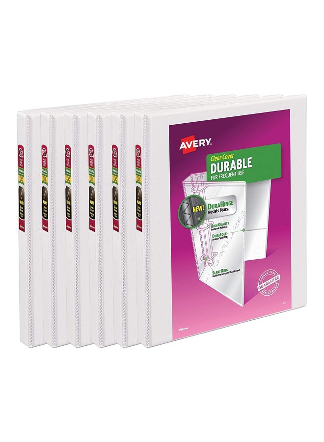 AVERY 6-Pack Durable View Binder White 