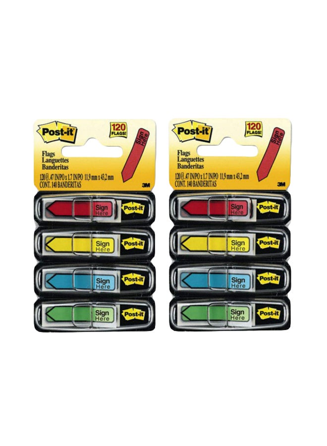 3M 240-Piece Sign Here Arrow Flags Set Red/Blue/Green