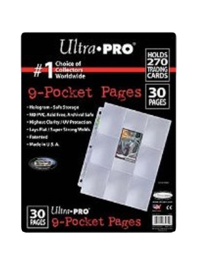 Ultra Pro 30/9 Pocket Page Protectors White 