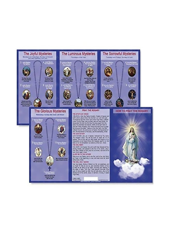 Autom Hail Mary Our Father Prayers How To Pray The Rosary Tri Fold Instructions Pocket Holy Card