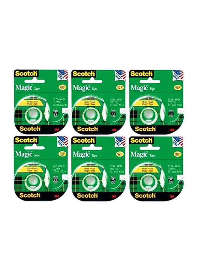 Scotch  6-Piece Magic Tape Set Clear