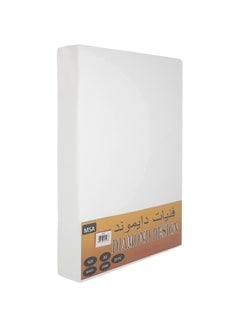 Tajs 10-Piece A3 Diamond Design Thermocol Set White 