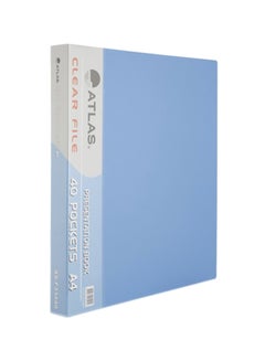 ATLAS A4 File Folder Blue/Clear 