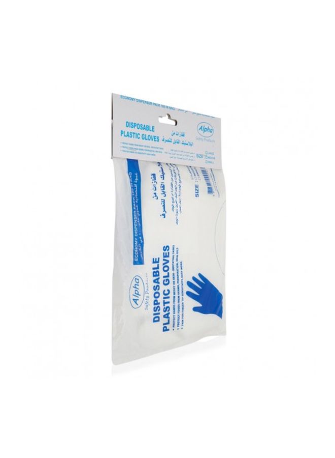 Alpha 100-Piece Disposable Gloves Clear Large  - Image 2