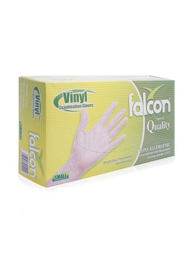 Falcon 100-Piece Vinyl Examination Gloves White S  - Image 2