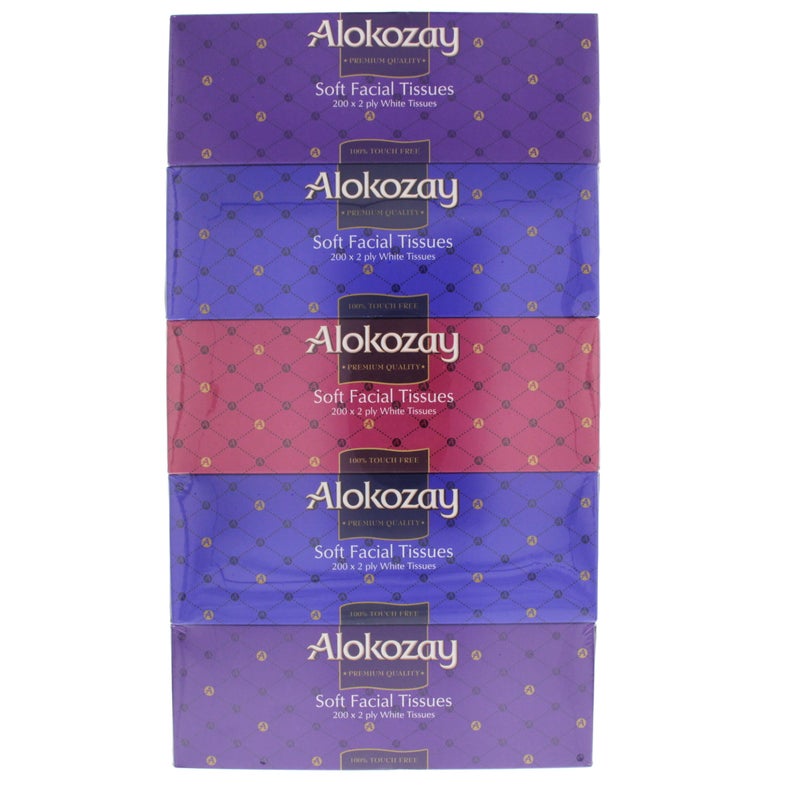 Alokozay Facial Tissue Pack Of 5 White  - Image 2