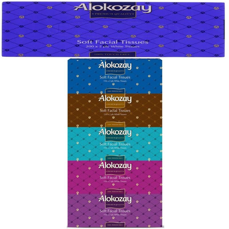 Alokozay 750-Piece Soft Facial Tissue White 1200grams  - Image 3