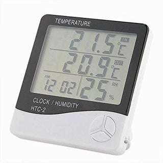 ميزان الحرارة والرطوبة بشاشة LCD رقمية يتم تعليقه على الجدار أبيض/ أسود 10x10.8x2Ø³Ù†ØªÙŠÙ…ØªØ± - view 5