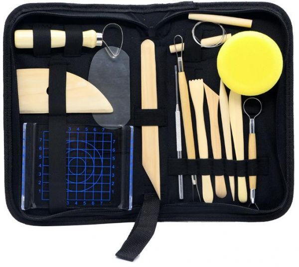 Pottery Sculpting and Modelling Tool Kit Multicolour