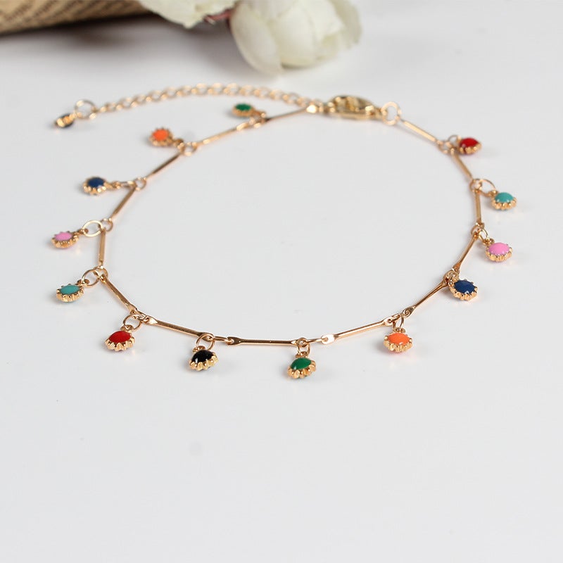 Metal Stone Studded Anklet - v1552891387/N22503254A_2