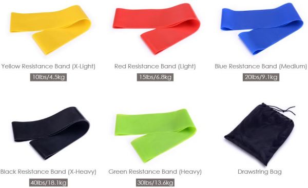 Generic Yoga Stretch Bands For Body Building Exercise 50 x 5cm - Image 3