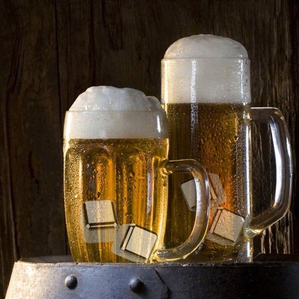 كينجريا طقم مكعبات ثلج من الإستانلس ستيل مكون من 4 قطع فضي - Image 5