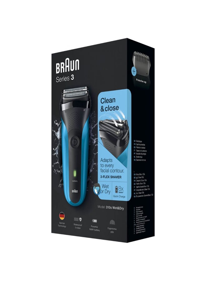 براون آلة حلاقة كهربائية قابلة لإعادة الشحن أسود/أزرق - Image 5