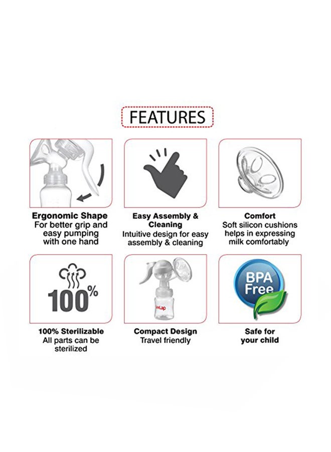 لوفلاب مضخة ثدي يدوية للتشغيل بيد واحدة بسهولة وراحة من لوف لاب - Image 2