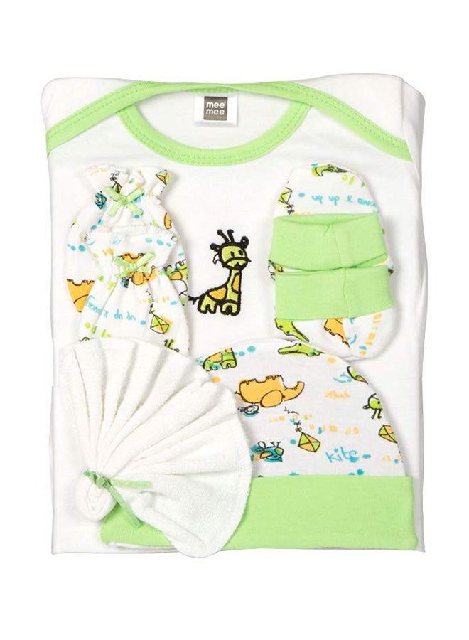 Mee Mee Pampering Animal Print Gift Set, Green (Pack of 5) - Image 3