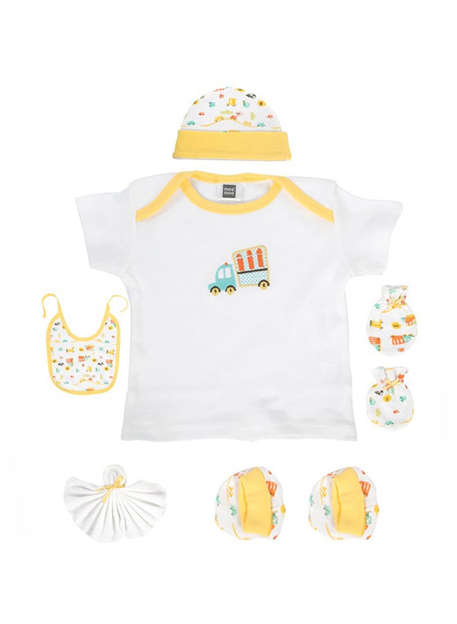 Mee Mee Pampering Vehicle Print Gift Set, Yellow (Pack of 5) - Image 2